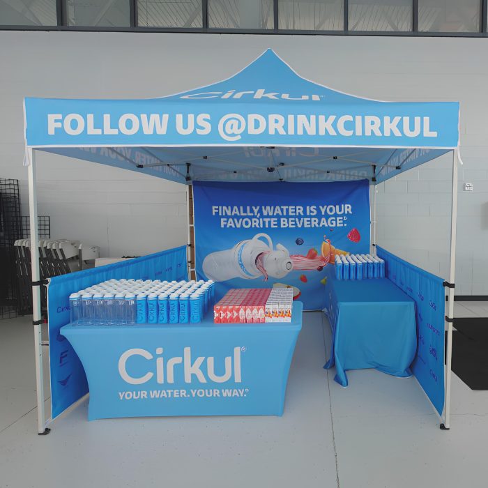 10x10 Tent cirkul tent with side and back walls